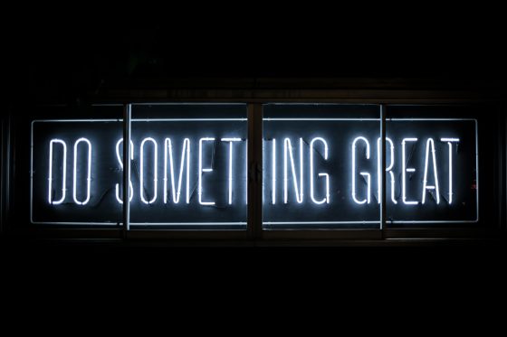 Black background with "Do Something Great" printed in capitals - Making Money Online