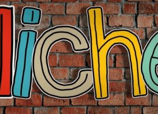 From Zero To Niche In 30 Minutes Image showing "Niche" letters against a brick wall background. Choosing Your Blogging Niche.