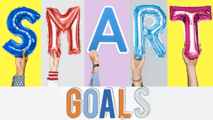 How to Set SMART Goals And Achieve Them - Feature SMART Goals letters held by hands